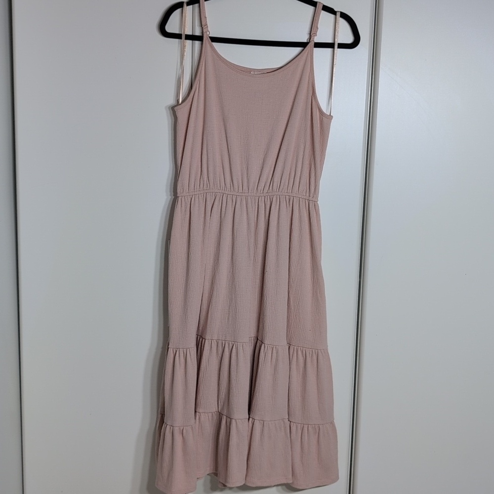 Knox Rose Light Pink Spaghetti Strap Midi Dress Size Medium